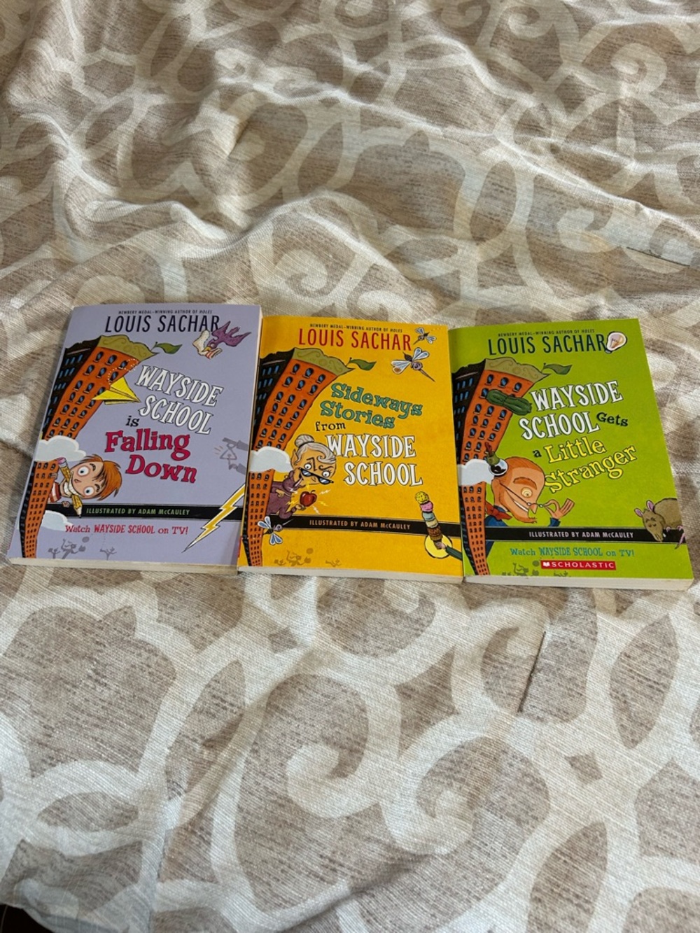 Wayside School Kids Book Set - Yellow, Green, Purple Covers